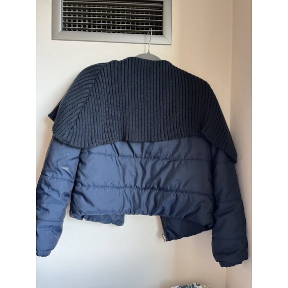 Anthropologie Daughters Of The Liberation Puffer Jacket XS Navy Fold Over XS - Picture 8 of 10